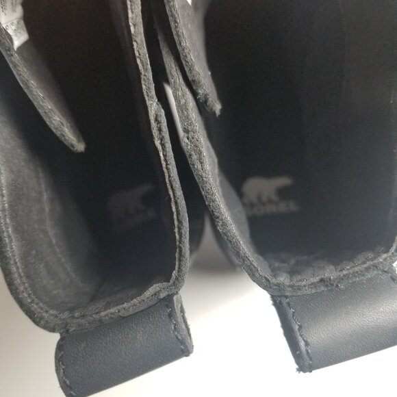 Sorel Joan Now Lace Wome's Black Leather Boots Sz 8.5 - Picture 7 of 10